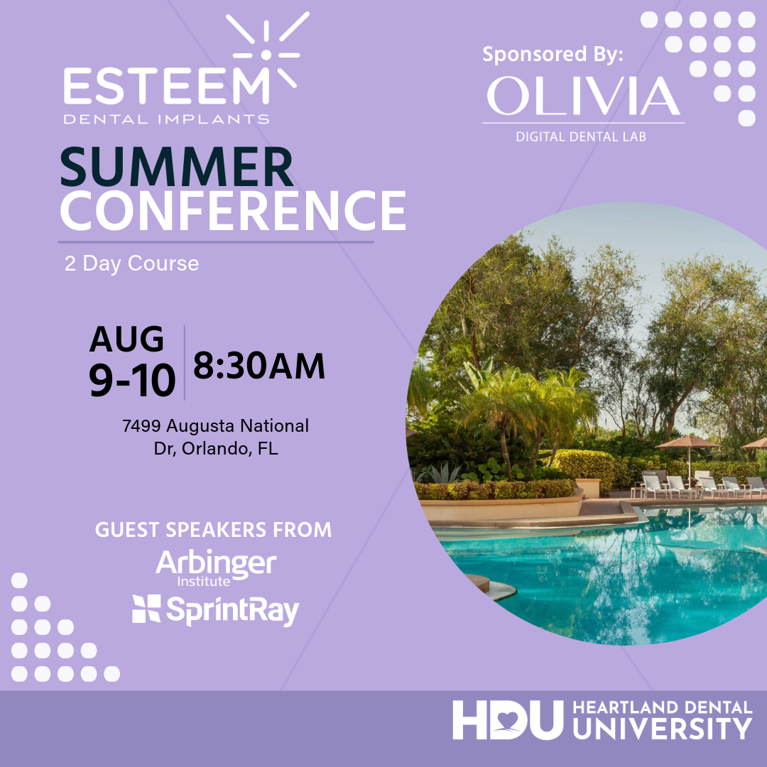 Featured image for “Join Olivia Dental Lab at the 2024 Esteem Dental Implants Summer Conference!”